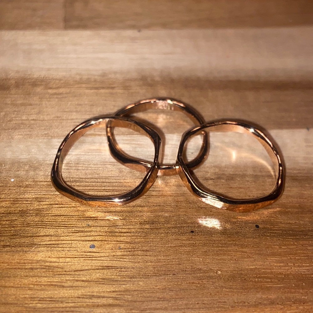 3 Stacker 14K Rose Gold filled Rings